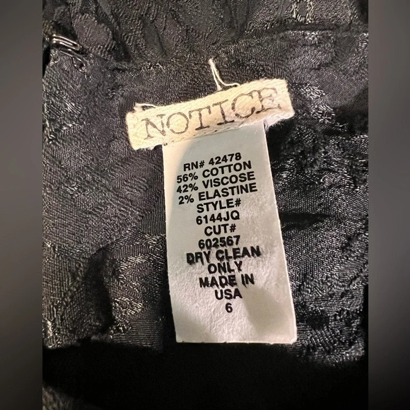 Notice, 6, black lace overlay cocktail dress ruched neckline, square back, zip - Picture 9 of 10